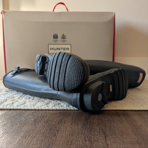 Hunter Tall Dark Slate Rain Boots - Picture 2 of 5